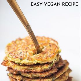Zucchini Fritters | Easy & Crispy Zucchini Fritters (Vegan)